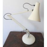 A cream Anglepoise lamp