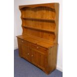 A modern two-drawer pine dresser (137cm wide)