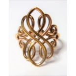 An ornate wirework-style fashion ring (boxed) (The cost of UK postage via Royal Mail Special