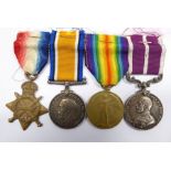A WW1 MSM group of four to W.A. Christie, Military Mounted Police: Meritorious Service Medal to P-