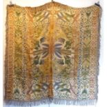 An interesting 19th century Asian silk wall hanging