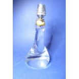 A fine Sèvres crystal lamp base of twisted abstract form; signed to underside (19.5cm high including