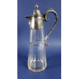 A Victorian claret jug (small chip to base)