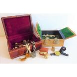 An interesting selection of jewellery and associated bijouterie to include some small gold items
