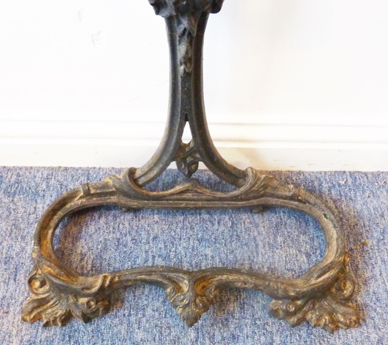 A black-painted cast-iron double umbrella/stick stand - Image 3 of 3