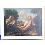 In the manner of FILIPPO LAURI, 17th century Italian School; a framed oil on canvas study, unsigned,