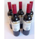 Five bottles of 2017 San Juan, Finca Las Moras, Argentinian Malbec