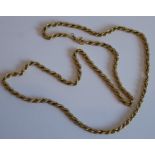 A 9-carat yellow-gold rope-twist neck chain (63cm, approx. 8.54g)
