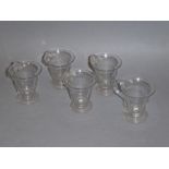 Five 19th century custard cups