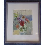 *HAIG (Earl G A E D) (1918-2009), a framed and glazed watercolour still-life study of flowers in a