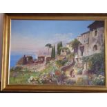 *ALOIS ARNEGGER (Austrian 1879-1967), a gilt framed oil on canvas study 'Naples', signed lower