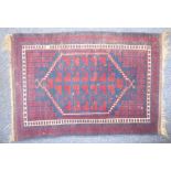 A small early 20th century Turkish Yagebidir rug (119cm x 84cm)