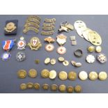 A selection of enamel Red Cross and other badges and awards, one engraved 'Zoe Beaver' (sister of
