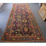 A good mid-19th century north-west Persia corridor carpet; signed and dated 125?, (some wear and