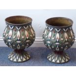 A good and large pair of late 19th/early 20th century North African (probably Moroccan) pottery