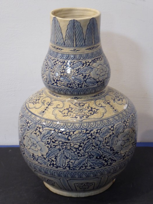 An Anamese-style (possibly Chinese Provincial) stoneware vase; probably 19th century, the slightly