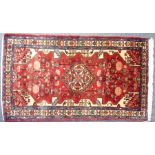 A small north-western Persia Hamadan carpet (130cm x 75cm)