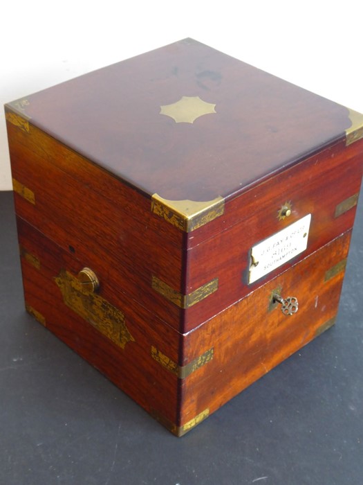 A 19th/early 20th century mahogany-cased and brass-bound marine chronometer 'J.G. FAY & CO. LTD.  90 - Image 14 of 17