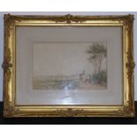 DAVID COX (probably David Cox I 1783-1859), a gilt- framed and glazed (later) watercolour study '