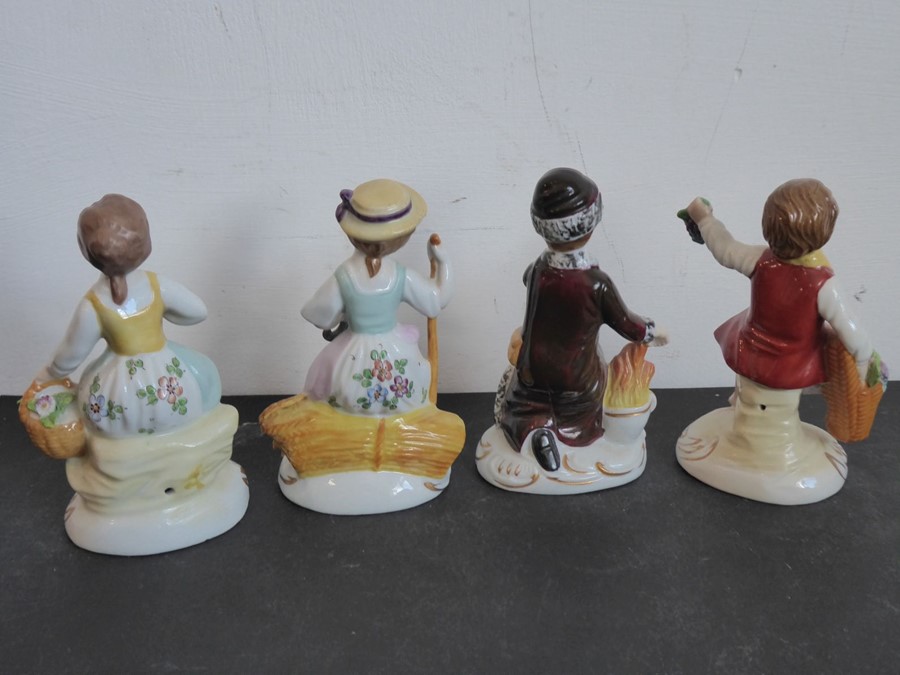 A set of four late 19th/early 20th century hand-decorated continental porcelain figure models (all - Image 2 of 5