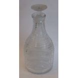 A good Regency cut-glass decanter, circa 1820