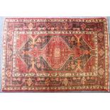 A north-west Persia Hamadan rug (148cm x 103cm)