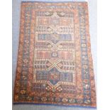 An early 20th century north-west Persia Karaja rug (196cm x 130cm)