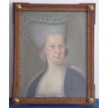 Austrian School; circa late 18th century, an oak-framed and glazed pastel on canvas shoulder-