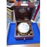 A 19th/early 20th century mahogany-cased and brass-bound marine chronometer 'J.G. FAY & CO. LTD.  90