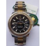 A gentleman's Rolex Oyster Perpetual bi-metal Sky-Dweller (model 326933, Rollasor), purchased new in