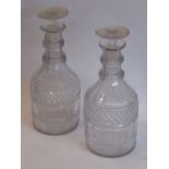 A pair of early 19th century decanters