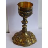 A gilt-metal (probably silver gilt) Renaissance style goblet; probably 17th/18th century, the bowl