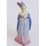W. H. Goss, an early 20th century hand-decorated English porcelain figure 'Mistress Ford', printed