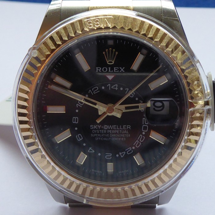 A gentleman's Rolex Oyster Perpetual bi-metal Sky-Dweller (model 326933, Rollasor), purchased new in - Image 10 of 12