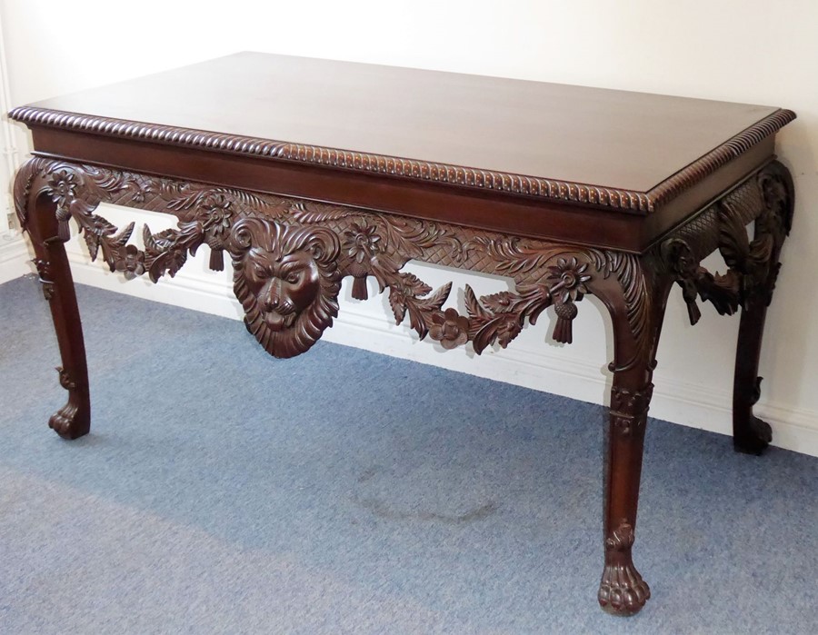 A fine and large 18th century style (later) mahogany serving table made by the Imperial Furniture