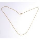 An 18-carat yellow-gold fine double link chain necklace (gross weight 2.3g)