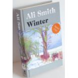 A hardbacked volume 'Winter' by Ali Smith; a signed first edition dated 2017