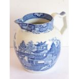 Swansea (Cambrian) Pottery, an early 19th century pearlware jug of baluster form, circa 1800/1810;