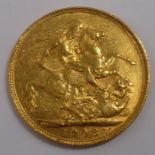 An Edward VII gold sovereign, 1908