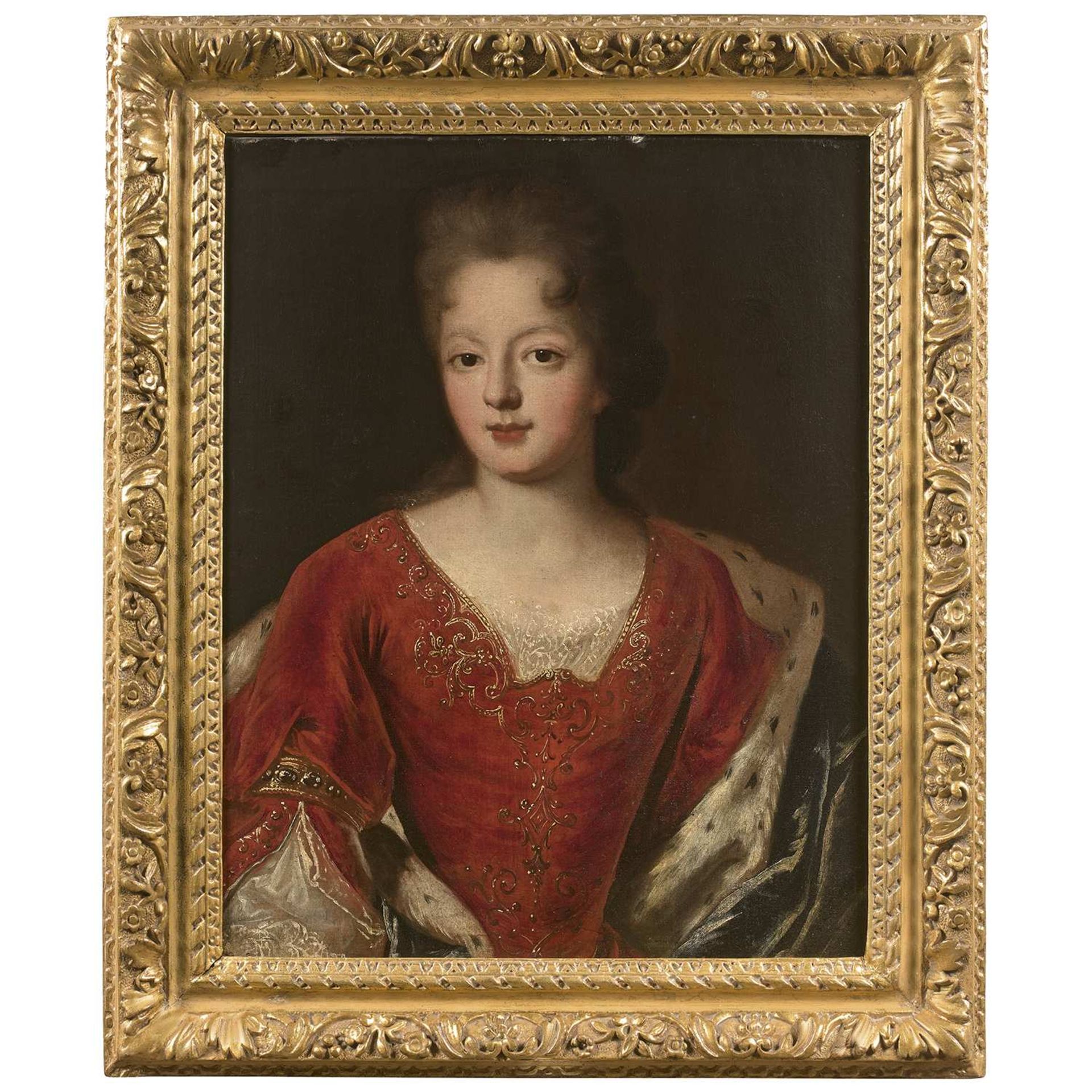 ƒ École FRANÇAISE vers 1700, entourage de François de TROY Portrait présumé de la petite nièce du