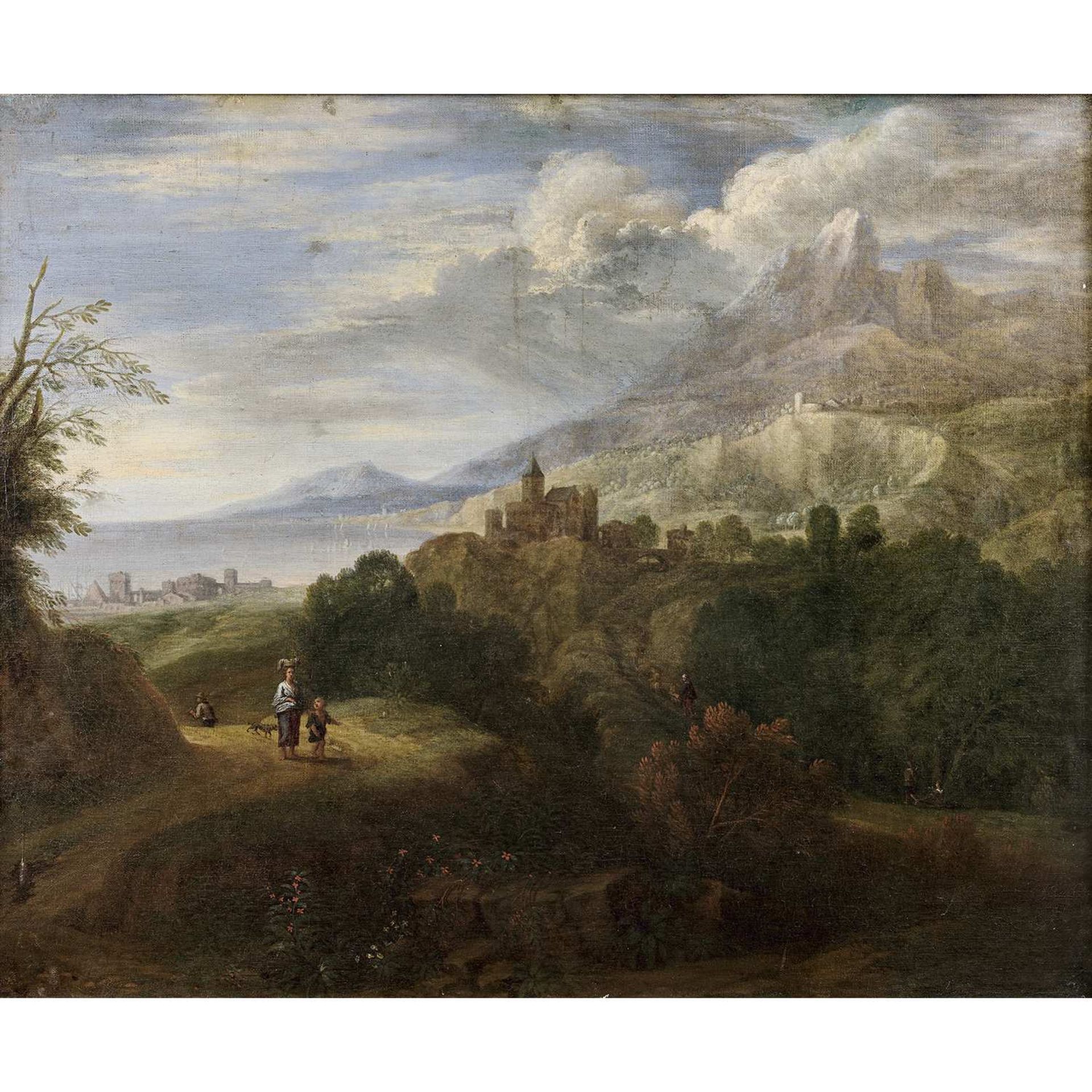 ÉCOLE FRANÇAISE VERS 1670, ENTOURAGE DE FRANCISQUE MILLET PAYSAGE Toile Restaurations anciennes et