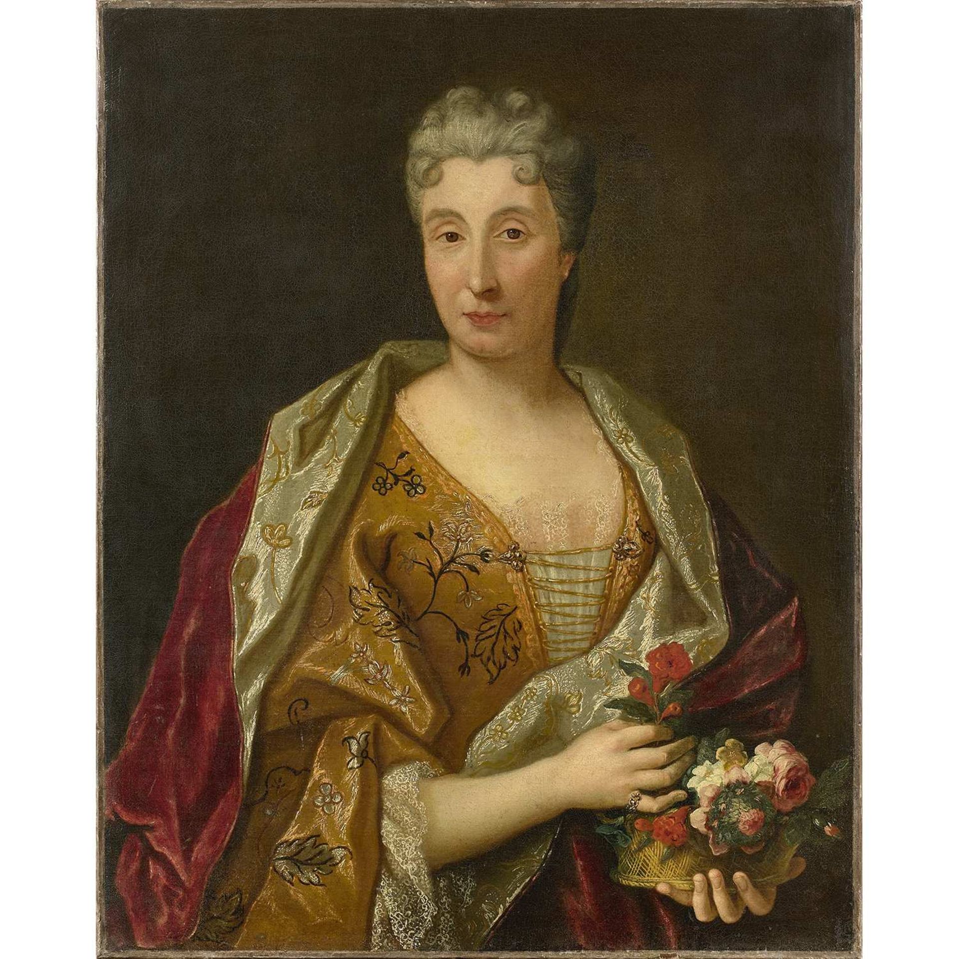 ÉCOLE FRANÇAISE VERS 1720,ENTOURAGE DE JEAN-BAPTISTE OUDRYPORTRAIT DE DAME AUX