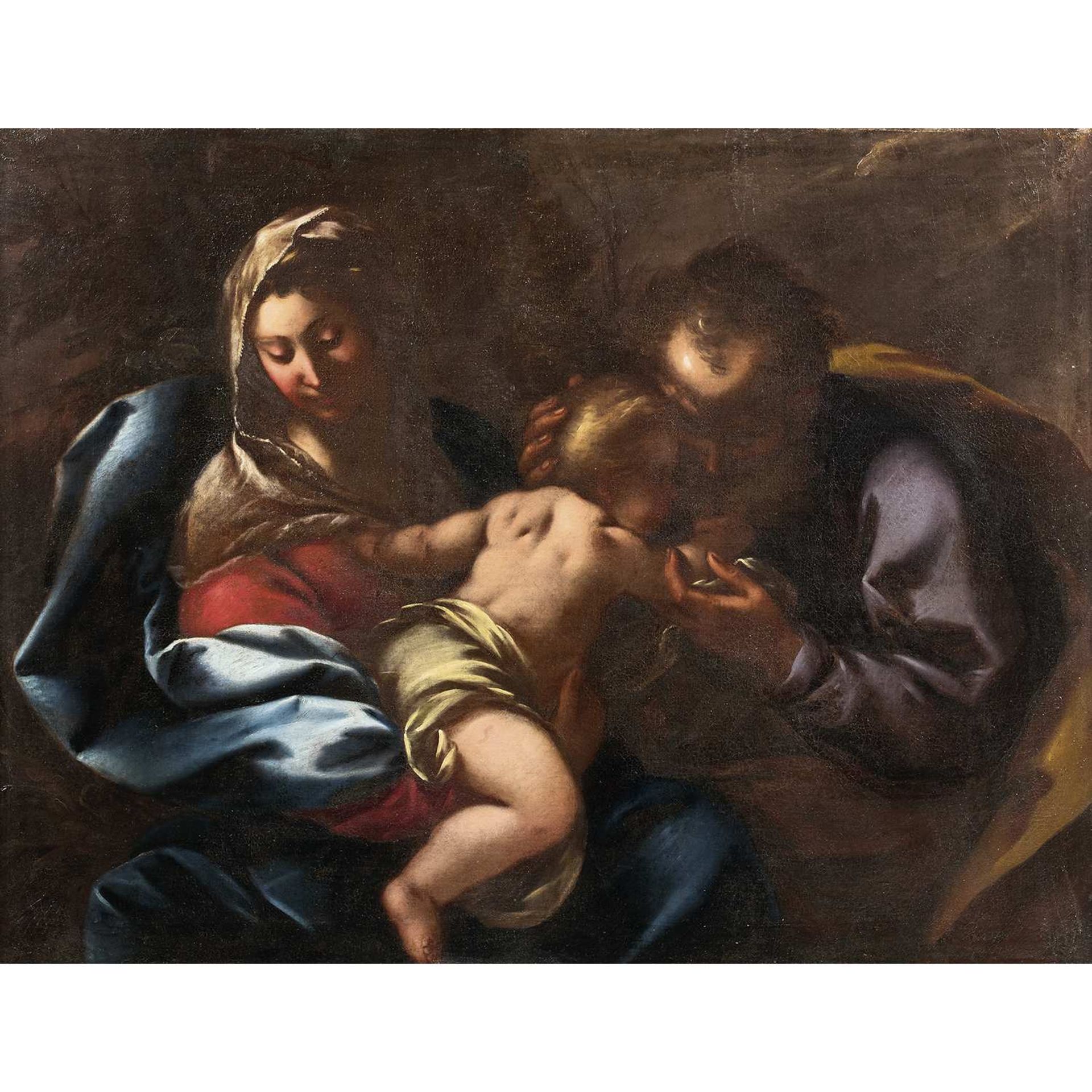 Giovanni Stefano DANEDI dit MONTALTO (Treviglio, 1612-Milan, 1689) La Sainte Famille Toile