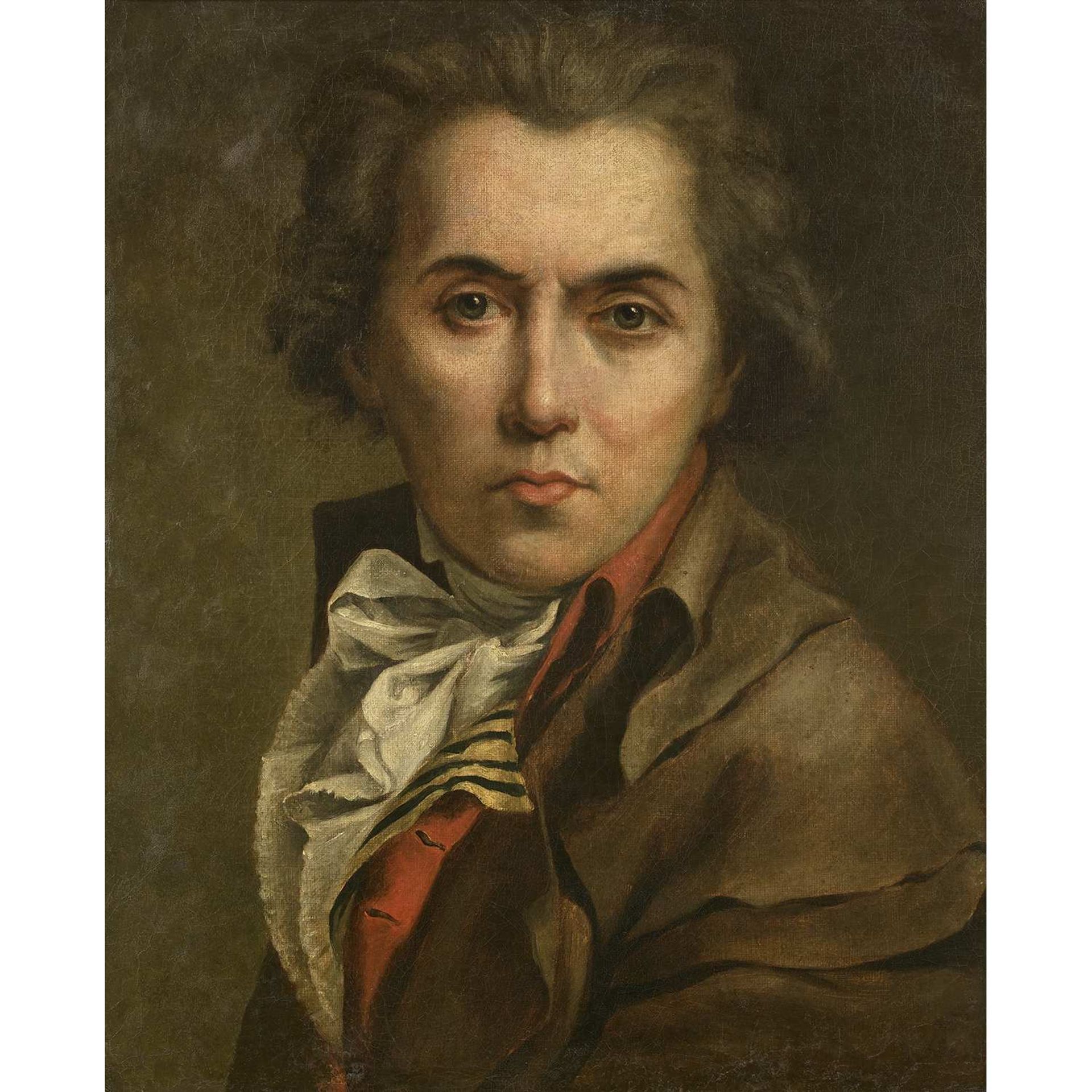 École FRANÇAISE du XIXE siècle, suiveur de Jacques-Louis DAVID Autoportrait de David Toile