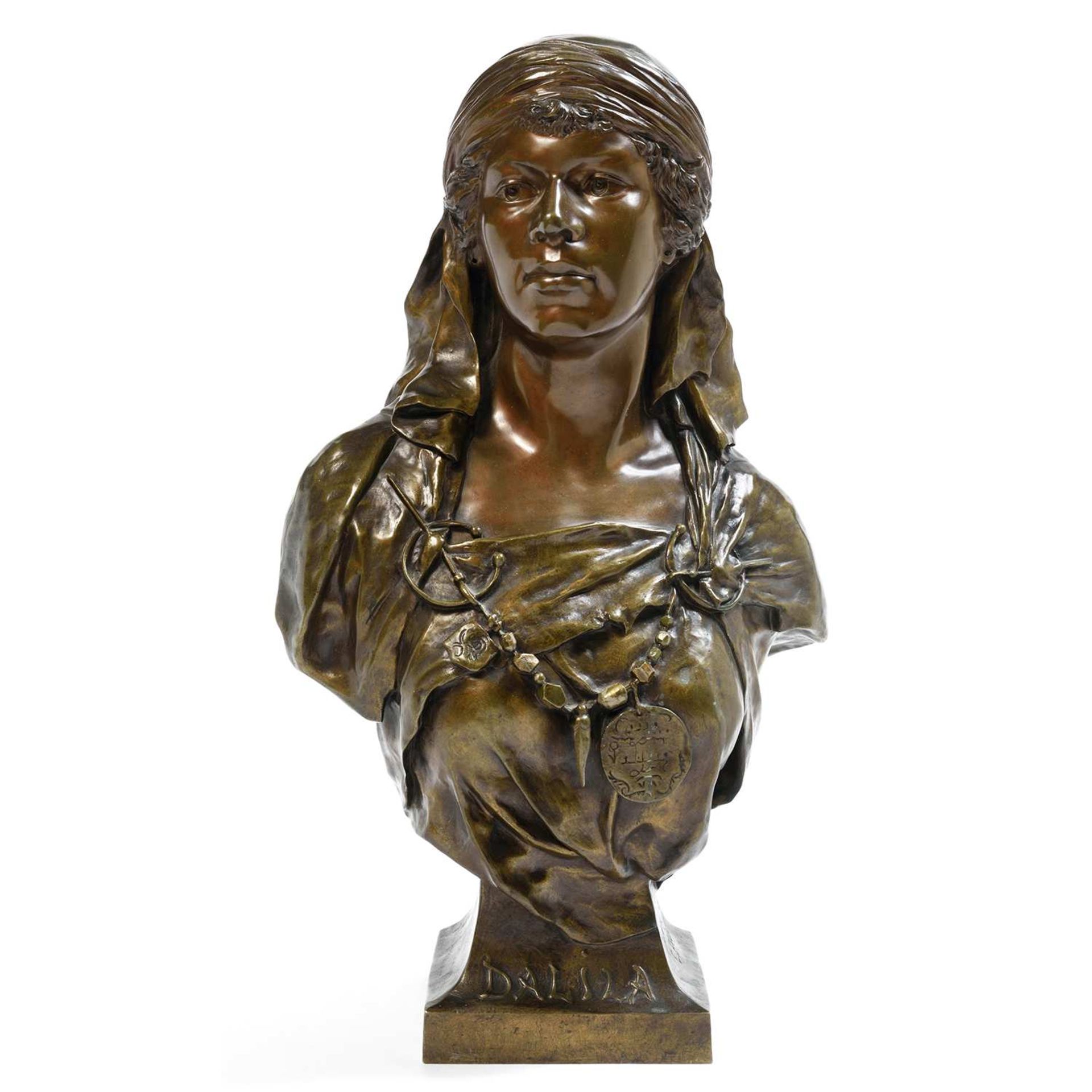 ÉMILE-LOUIS PICAULT (1833-1915) "DALILA" Épreuve en bronze à patine brune, inscrite "Fait à Tunis E.