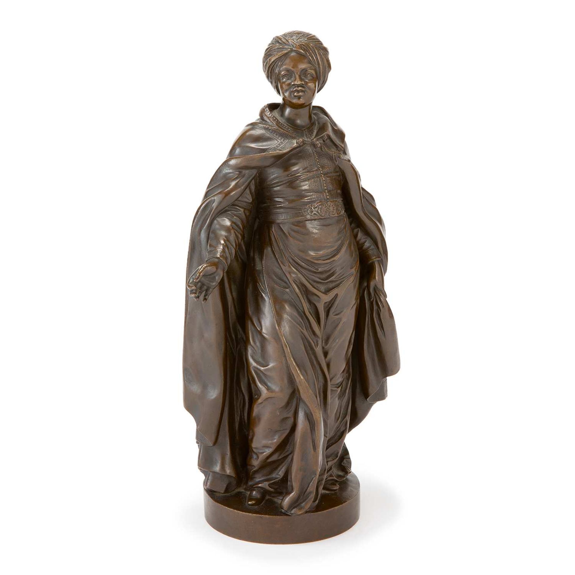 D’APRÈS JOSSE-FRANÇOIS-JOSEPH LERICHE (1738-1812) KIZLAR AGASSI Statuette en bronze à patine