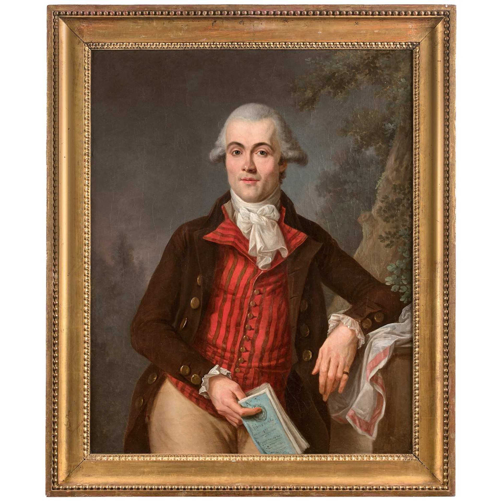 François-Guillaume Ménageot (LONDRES 1744-PARIS 1816) Portrait présumé de Monsieur de Villeroy Sur