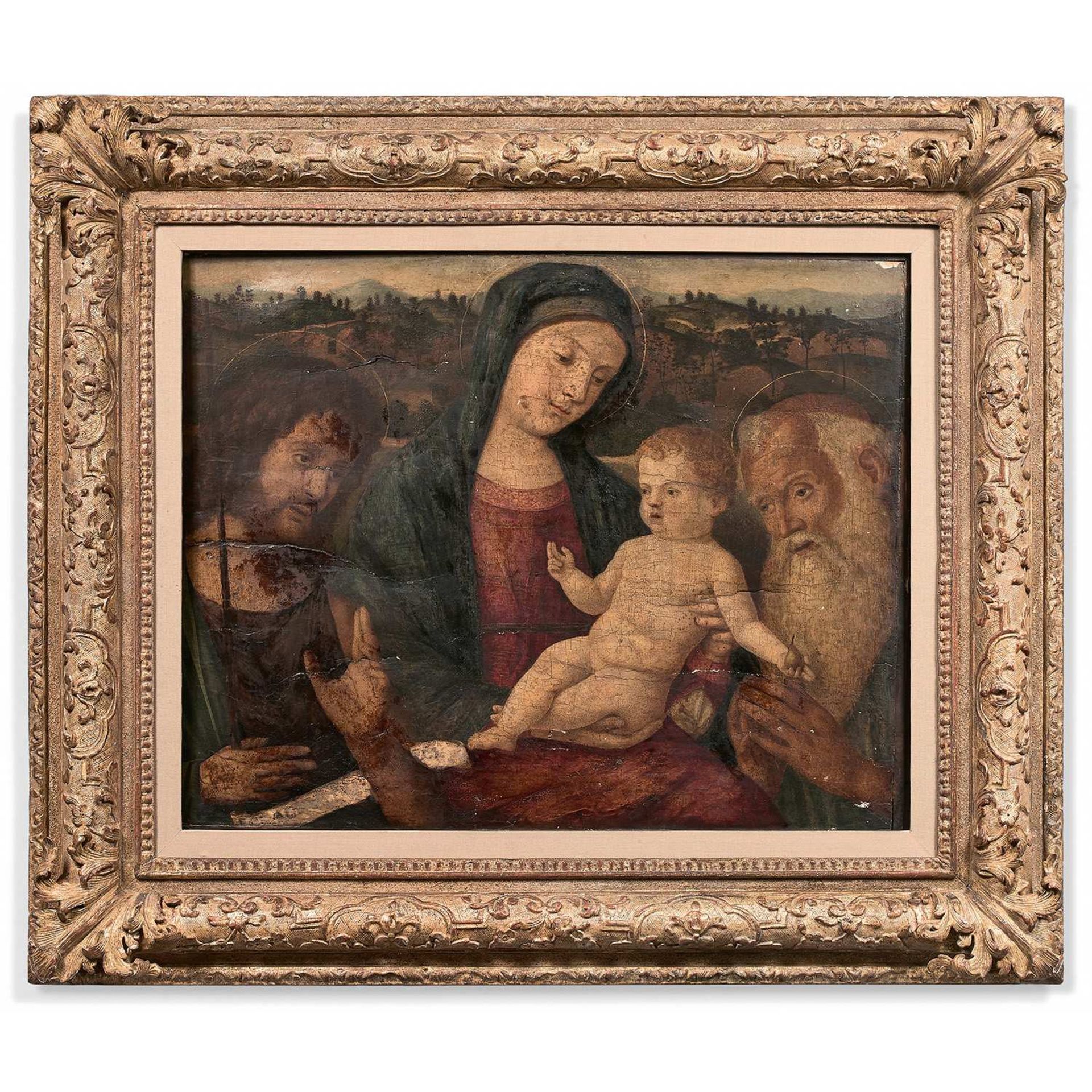 Attribué à Girolamo SANTACROCE (San Pellegrino, Venise, actif entre 1503-1556) La vierge à l'