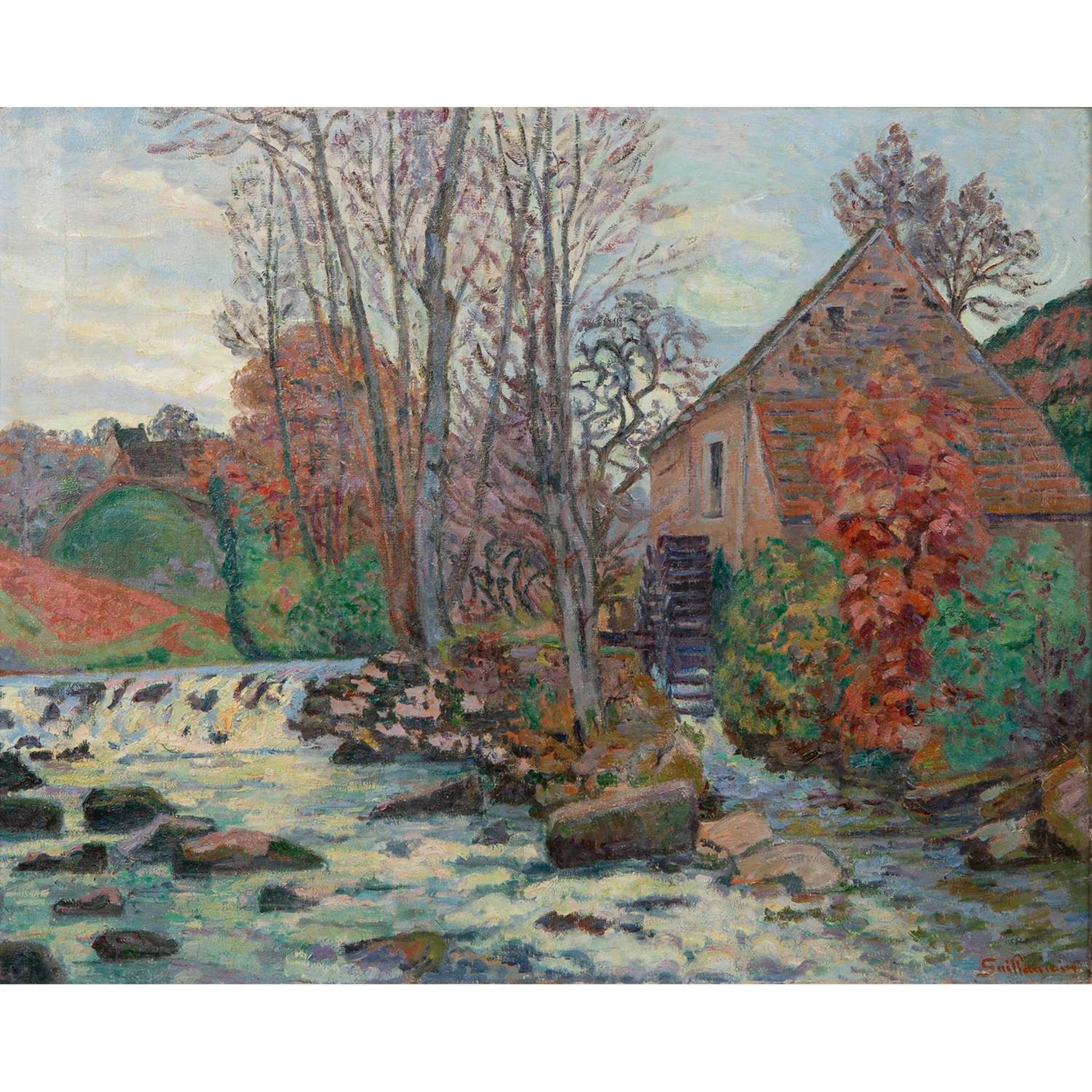 ARMAND GUILLAUMIN (1841-1927) LE MOULIN BOUCHARDON À CROZANT, CREUSE Huile sur toile Signée en bas à