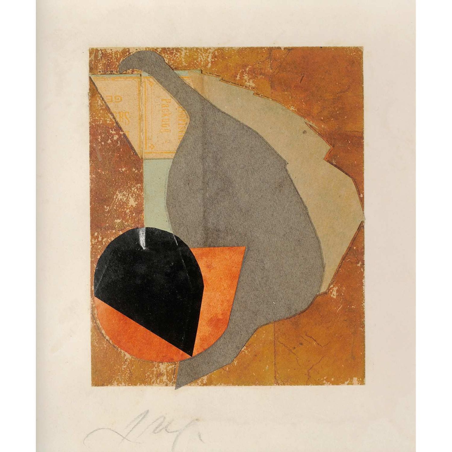 JEAN (HANS) ARP (1886-1966) AVANT MA NAISSANCE, 1914 Collage sur papier Signé en bas à gauche